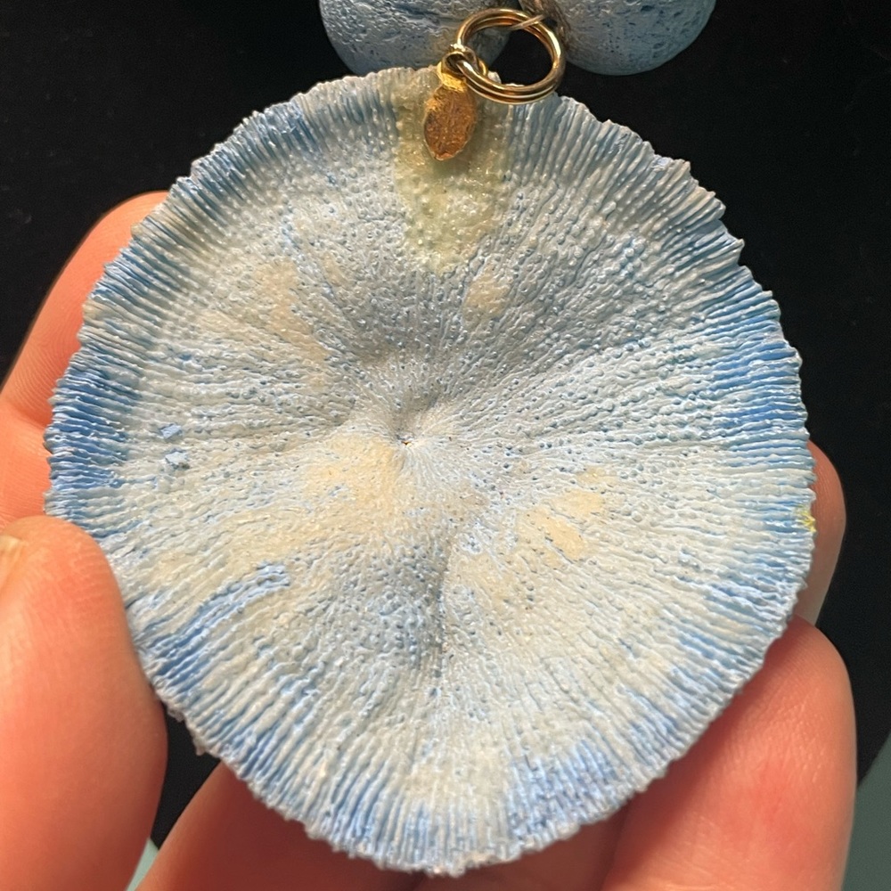 Blue Dyed Coral Statement Necklace - Picture 4 of 5